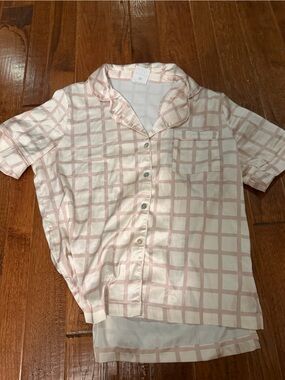 Lates by Kate Light Pink Grid Pajama top